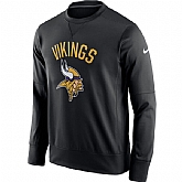 Men's Minnesota Vikings Nike Black Sideline Circuit Performance Sweatshirt,baseball caps,new era cap wholesale,wholesale hats